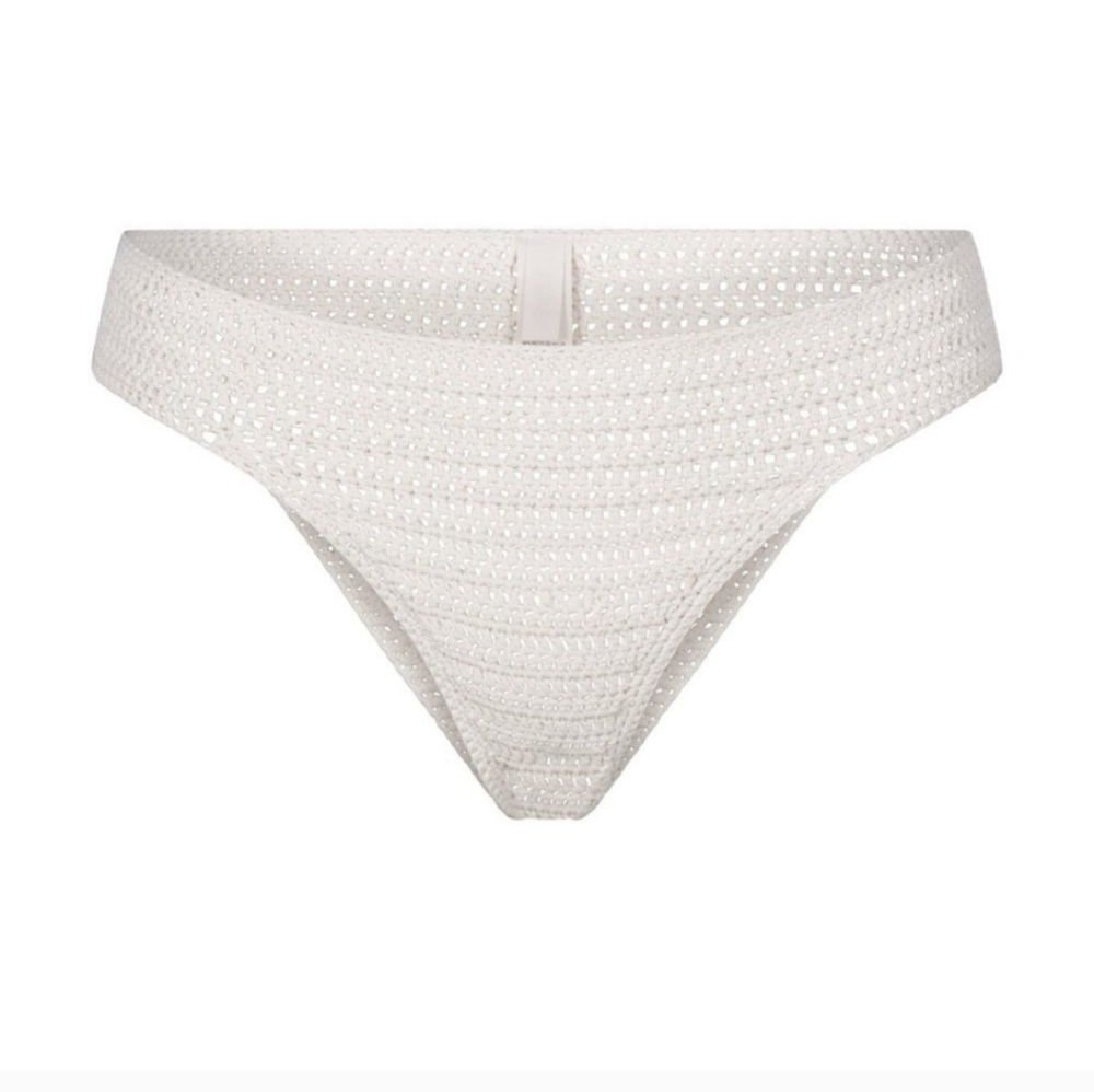 SKIMS Crochet Swim Bikini Bottom In Marble XXS, NWT